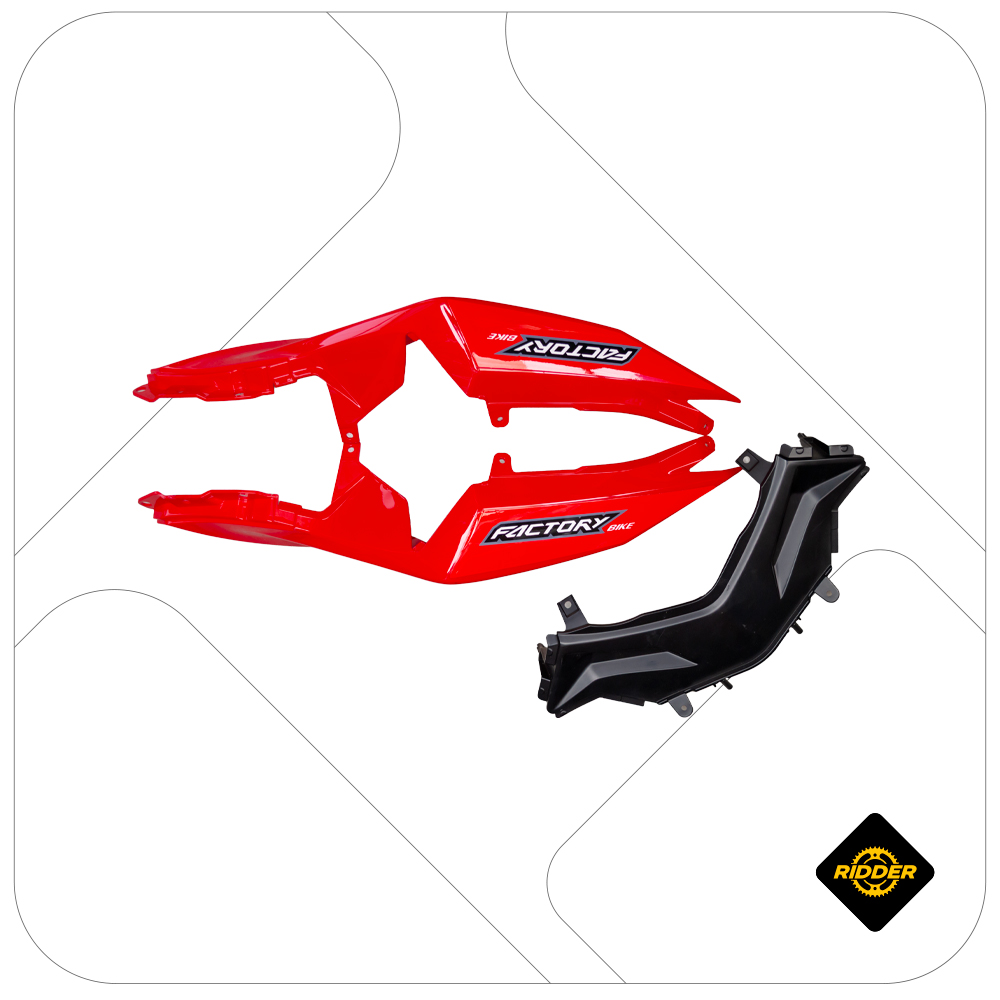 TAPAS POSTERIORES KIT F370 ROJO 