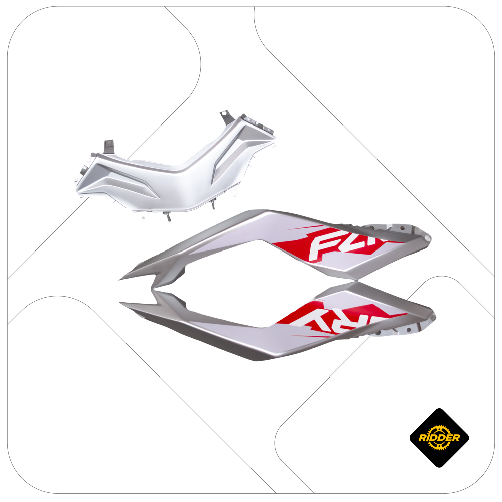 TAPAS POSTERIORES KIT F370 SHARK ROJO