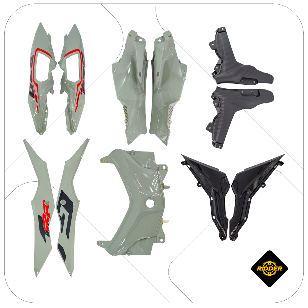 TAPAS POSTERIOR KIT GP1RR 370 GRIS ROJO