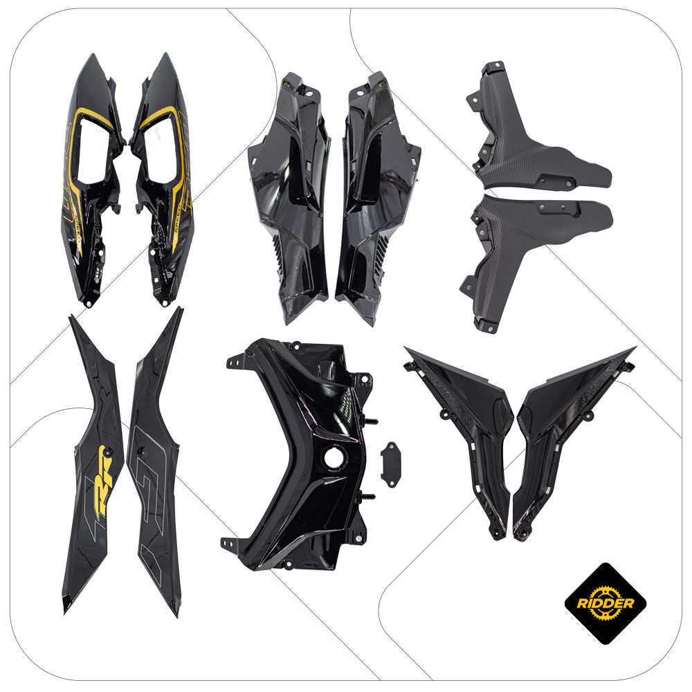 TAPAS POSTERIOR KIT GP1RR 370 NEGRO DORADO