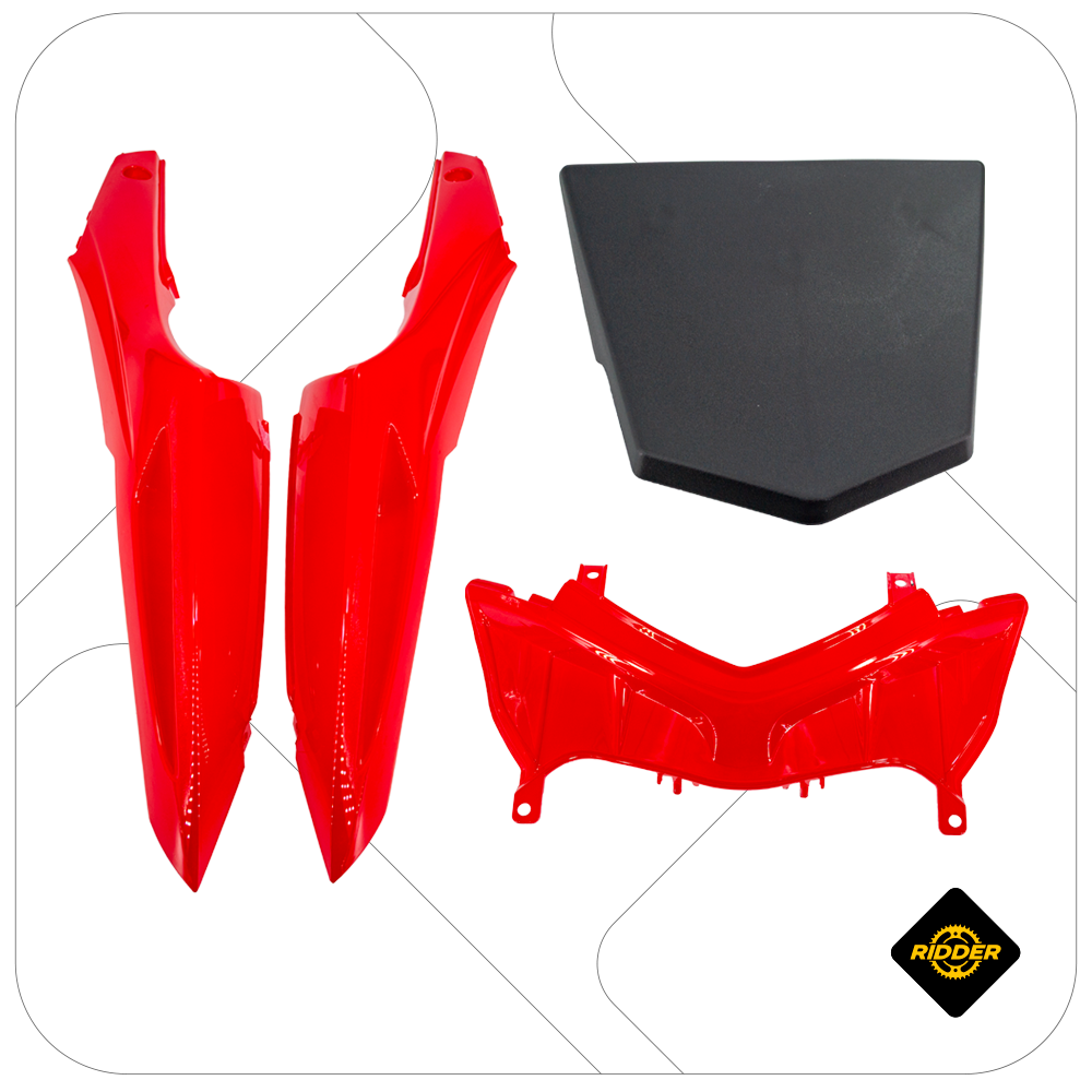 TAPAS POSTERIORES KIT SHIFT500 ROJO